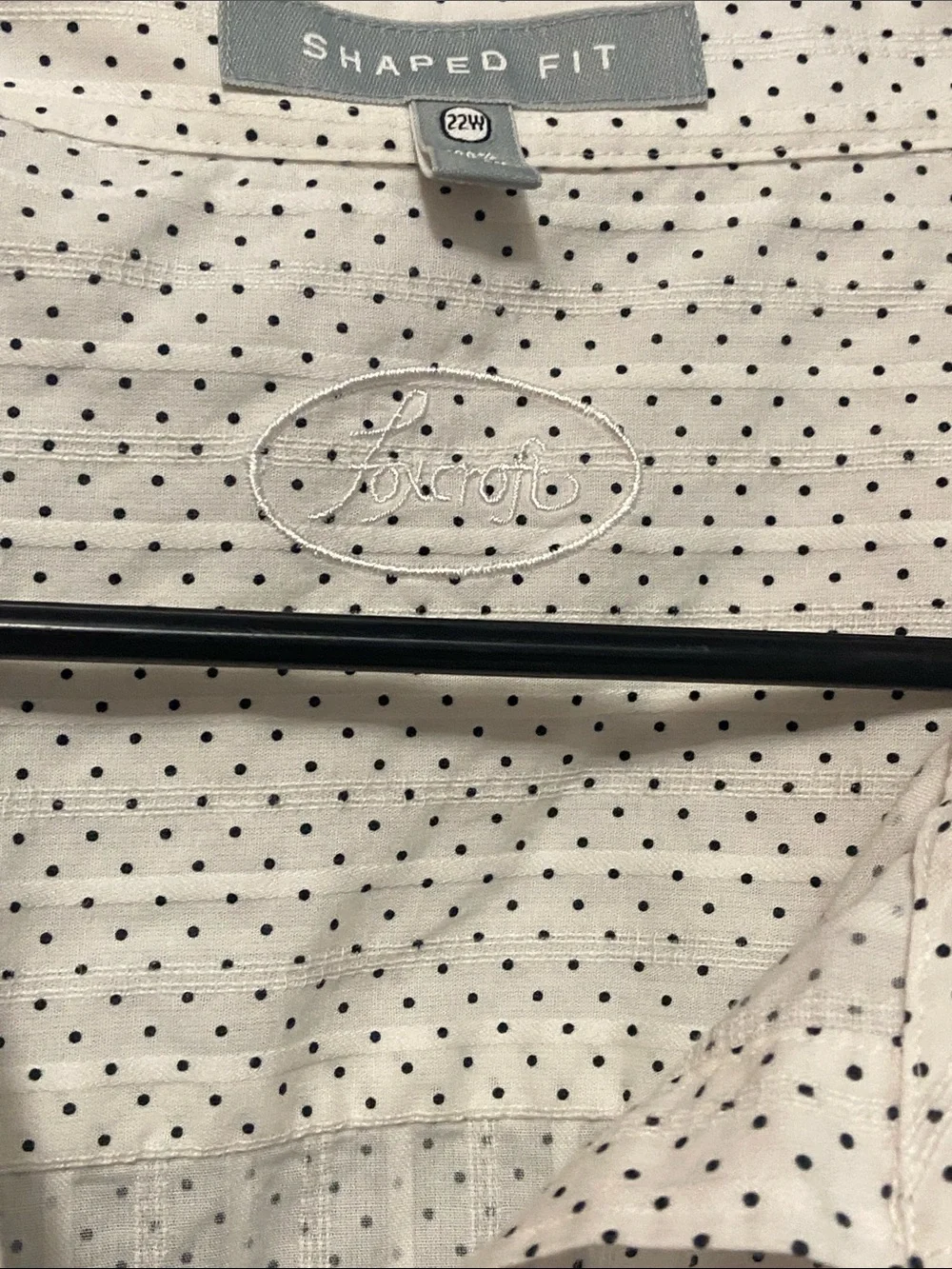 Foxcroft white blouse with black polka dots. Size 22 - Picture 3 of 5